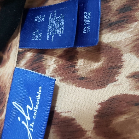 JH Collectibles animal print blouse size XL - Picture 4 of 7